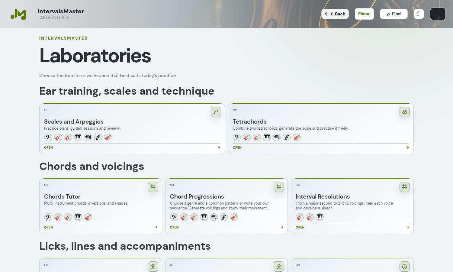 The Laboratories catalogue helps you choose an objective and a compatible instrument.