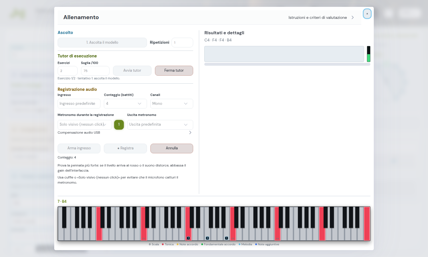 Esempio guidato: allenarsi con il Tutor